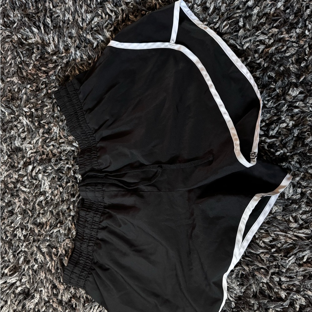 Athletic Works Women's Black Shorts with White Accents